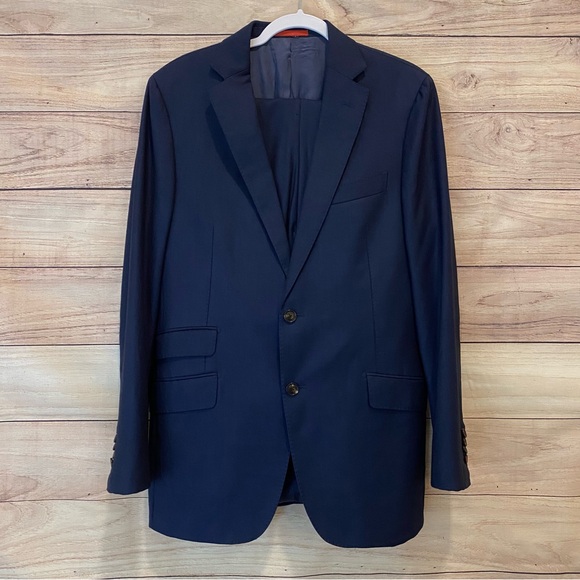 Suitsupply Suit Size 40 L Sienna Blue Vitale Barberis Canonico Wool Italy - Picture 1 of 16